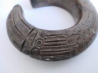 Alternative view of Vintage African Niger Baoule Dogon Bronze Copper Manilla Currency Bracelet Bangle Large Tribal Jewellery Jewelry c1930-50's