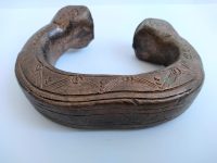 Alternative view of Vintage African Niger Baoule Dogon Bronze Copper Manilla Currency Bracelet Bangle Large Tribal Jewellery Jewelry c1930-50's