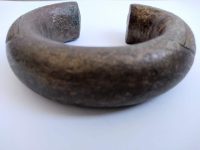 Alternative view of Vintage African Niger Baoule Dogon Bronze Copper Manilla Currency Bracelet Bangle Large Tribal Jewellery Jewelry c1930-50's