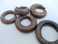 Alternative view of Vintage African Niger Baoule Dogon Bronze Copper Manilla Currency Ring Bracelet Bangle Small Tribal Jewellery c1930-50's