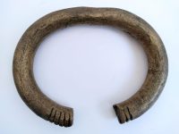 Alternative view of Vintage African Niger Baoule Dogon Bronze Copper Manilla Currency Bracelet Bangle Large Tribal Jewellery Jewelry c1930-50's