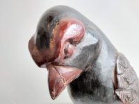 Alternative view of Vintage South East Asian Balinese Large Decorative Wooden Wood Bird Carving Wood Ornament Styling Gold Leaf Art c1950's