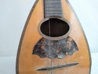 Alternative view of Vintage French Wood Hand Made Mandolin Stringed Musical Instrument Wooden Antique Collector One Off Prop Display c1920-40's