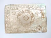 Alternative view of Antique Chinese INDIVIDUAL Extra Large Mother Of Pearl MOP Rectangular Gaming Chip Counter Token Marker Hand Carved c1800's