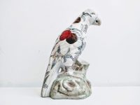 Alternative view of Vintage Chinese Ceramic Imari Colourful Bird Parrot Figurine Ornament Decor Design Animal Green Red White c1950's