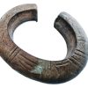 Vintage African Niger Baoule Dogon Bronze Copper Manilla Currency Bracelet Bangle Large Tribal Jewellery Jewelry c1930-50's