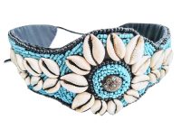 Vintage Nepalese Shell Bead Decorated Encrusted Decorative Belt Sash Cummerbund Traditional Outfit Display Nepal c1980-90’s Vintage Nepalese Shell Bead Decorated Encrusted Decorative Belt Sash Cummerbund Traditional Outfit Display Nepal c1980-90's