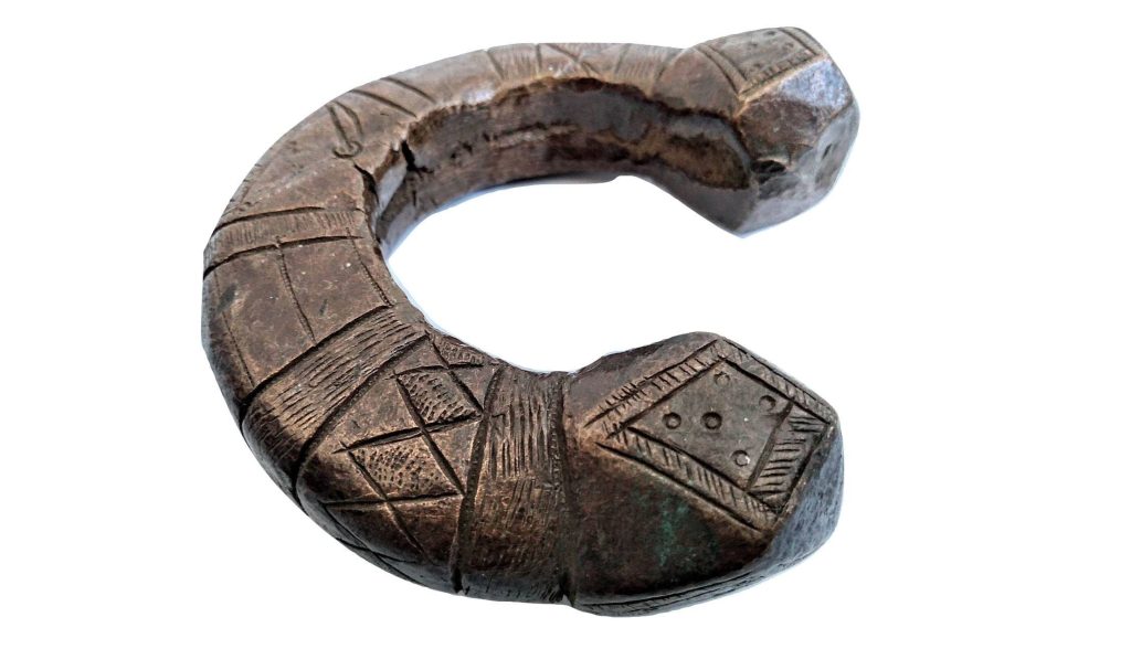 Vintage African Niger Baoule Dogon Bronze Copper Manilla Currency Bracelet Bangle Large Tribal Jewellery Jewelry c1930-50’s