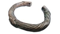 Vintage African Niger Baoule Dogon Bronze Copper Manilla Currency Bracelet Bangle Large Tribal Jewellery Jewelry c1930-50's