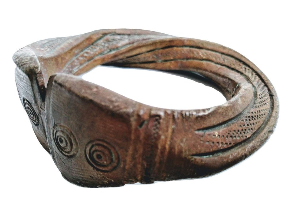 Vintage African Niger Baoule Dogon Bronze Copper Manilla Currency Bracelet Bangle Small Tribal Jewellery Jewelry c1930-50’s