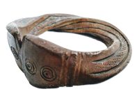 Vintage African Niger Baoule Dogon Bronze Copper Manilla Currency Bracelet Bangle Small Tribal Jewellery Jewelry c1930-50's