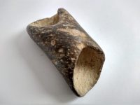 Alternative view of Vintage Alaskan Enuk Eskimo American Indian Cattle Bone Carved Totem Figurine Amulet Ring Carving Tribal Art c1970-80's