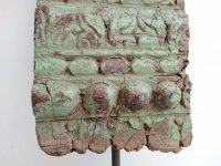 Alternative view of Antique Indian Wooden Decorative Feature Part On Display Plinth Carving Sculpture Wooden Tribal Primitive Interior c1910's