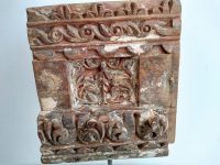 Alternative view of Antique Indian Wooden Decorative Feature Part On Display Plinth Carving Sculpture Wooden Tribal Primitive Interior c1910's