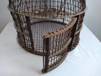 Alternative view of Antique French Large Wood Metal Song Bird Cage Aviary Collector Keeper Historical Gift Prop Decor Traditional c1880-1900's