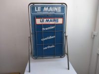 Alternative view of Vintage French Le Maine Libre Large Shop Newspaper Headline Advertising Sign Heavy Metal Display Industrial c1960-70's