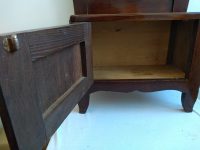 Alternative view of Vintage French Small Low Wooden Brown Wood Natural Bed Side Bedside Table Cupboard Stand Display Rest Plinth Prop c1950's