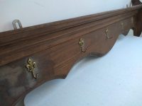 Alternative view of Vintage French Large Brown Wood Coat Hook Hooks Pegs Hangers Rail Hanger Decor Display Hallway Cloakroom Kitchen c1960-70's