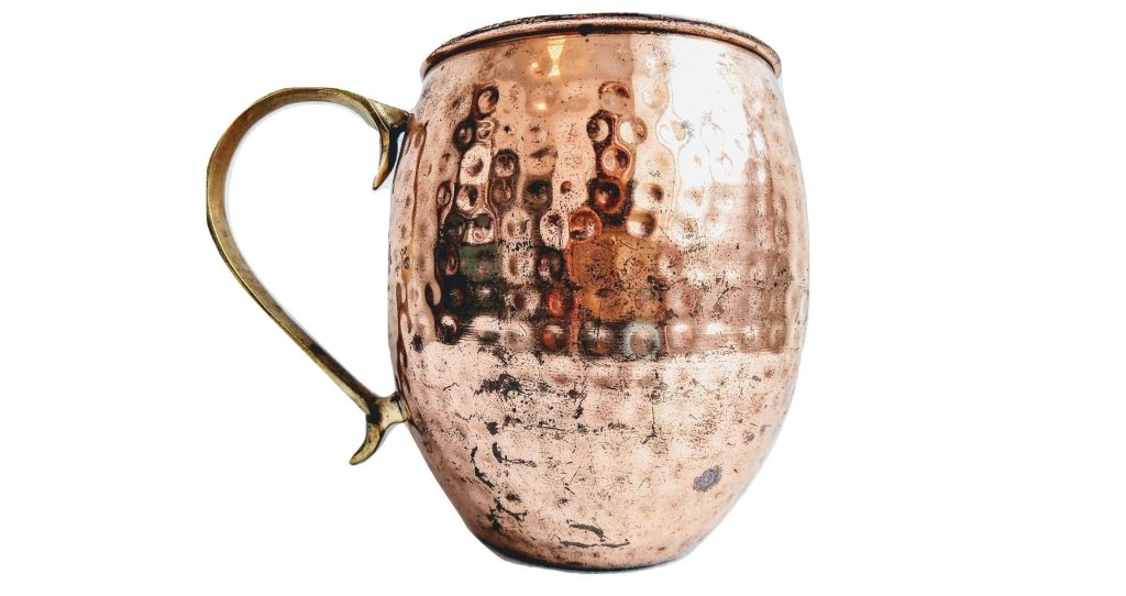 Vintage English Hammered Copper Brass Pint Tankard Metal Stein Cup Mug Trophy Prize Bar Decor 1970-80’s
