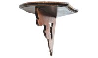 Vintage French Small Wooden Wood Wall Mounted Corner Shelf Support Display Wall Hanging Display Decor Finishing circa 1920’s Vintage French Small Wooden Wood Wall Mounted Corner Shelf Support Display Wall Hanging Display Decor Finishing circa 1920's