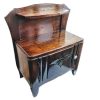 Vintage French Small Low Wooden Brown Wood Natural Bed Side Bedside Table Cupboard Stand Display Rest Plinth Prop c1950's