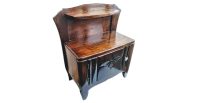 Vintage French Small Low Wooden Brown Wood Natural Bed Side Bedside Table Cupboard Stand Display Rest Plinth Prop c1950's