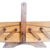 Vintage French Small Wooden Natural Wood Sewing Craft Storage Box Folding Extending Compartments c1970-80's
