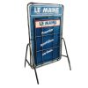 Vintage French Le Maine Libre Large Shop Newspaper Headline Advertising Sign Heavy Metal Display Industrial c1960-70's