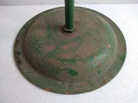 Alternative view of Vintage French Large Green Metal Roller On Stand Industrial Carpenter Metalworker Tool Industrial Support Stand c1940-50's