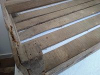 Alternative view of Vintage French Heavy Wood Wooden Carrying Harvesting Vegetable Plant Farmyard Display Storage Box Container Prop c1950-60's