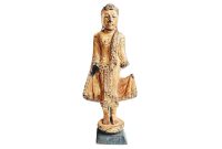 Vintage Burmese Wooden Gold Gilded Shrine Temple Buddha Meditating Yogi Yoga Praying Asian Wooden Hand Made Burma c1970-80's