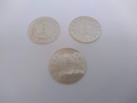 Alternative view of Antique Chinese Mother Of Pearl Pagoda Round Circular Gaming Chip Counter Ornately Engraved Marker Chips Counters c1850s