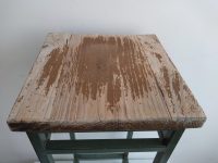 Alternative view of Vintage French Green Metal Industrial Style Small Stand Display Plinth Stool Flower Plant Pot Ornament Rest Prop c1990's