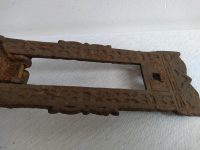 Alternative view of Antique English Small Iron Metal Letter Mail Box Door Hatch hole flap letterbox door knock knocker circa 1900's