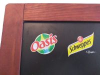 Alternative view of Vintage French Cafe Drinks Pepsi Large Shop Newspaper Headline Advertising Blackboard Chalkboard Chalk Sign Heavy Display