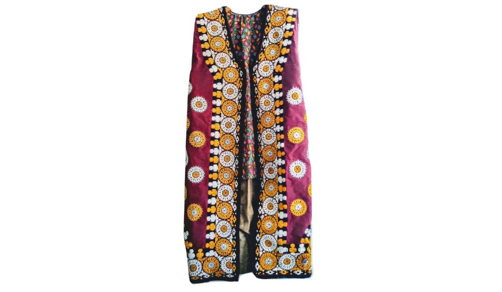 Vintage Turkish Uzbek Caftan Turkmen Turkoman Overcoat Vest Clothes Costume Ethnic Tribal Asian Jacket XS S c1960-70’s