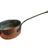 Vintage French Large Copper Saucepan Cooking Pot With Repairs Prop Display Kitchen Decor circa 1920-30's