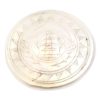 Antique Chinese Mother Of Pearl Pagoda Round Circular Gaming Chip Counter Ornately Engraved Marker Chips Counters c1850s