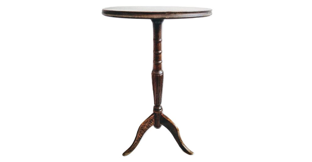 Vintage French Wooden Brown Natural Wood Small Side Table Stand Display Rest Plinth Prop Furniture circa 1970-1980's
