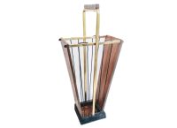 Vintage German Metal Wood Wire Umbrella Walking Stick Stand Container Pot Storage Doorway Hallway Decor Cloakroom c1970-80’s Vintage German Metal Wood Wire Umbrella Walking Stick Stand Container Pot Storage Doorway Hallway Decor Cloakroom c1970-80's