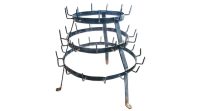 Vintage French Black Metal 41 Bottle Dryer Holder floor Stand Display Bar Brewery Pub Cafe c1960-1970's