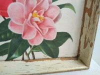 Alternative view of Vintage English Wooden Wood Shabby Chic Style Serving Tray Dish Platter Decorative Table Rose Decor circa 1960-70's