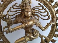 Alternative view of Vintage Indian Cast Brass Large Heavy Hindu God Shiva Hare Temple Idol Sculpture Art Interior Design Decor c1970-80's