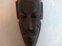 Alternative view of Vintage African Wooden Mask Ornament Hanging Wall Hanging Decor Carved Statue Carving Sculpture Wood Tribal Art c1960-70's