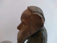 Alternative view of Vintage African Sitting Monkey Eating Wooden Standing Decor Carved Statue Carving Sculpture Wood Tribal Art c1960-70's