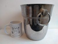 Alternative view of Vintage French Silver Heavy Metal Unbranded Champagne Wine Ice Bucket Cooler Display Stand Pot Handled c1980-90's