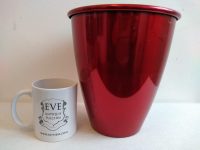 Alternative view of Vintage Italian Red Metal Lamberth Champagne Wine Ice Bucket Cooler Display Stand Pot Handled c1980-90's