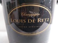 Alternative view of Vintage French Black Gold Plastic Louis De Retz Champagne Wine Ice Bucket Cooler Display Stand Pot Handled c1980-90's