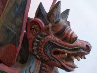 Alternative view of Vintage South East Asian Balinese Decorative Wooden Singa Lion Dragon Carving Wood Ornament Styling Art Bali c1950-60's