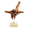 Vintage French Handmade Art Sculpture Wooden Wood Standing Decor Root Vine Tree Stump Branch Object Trouver c1960-70's